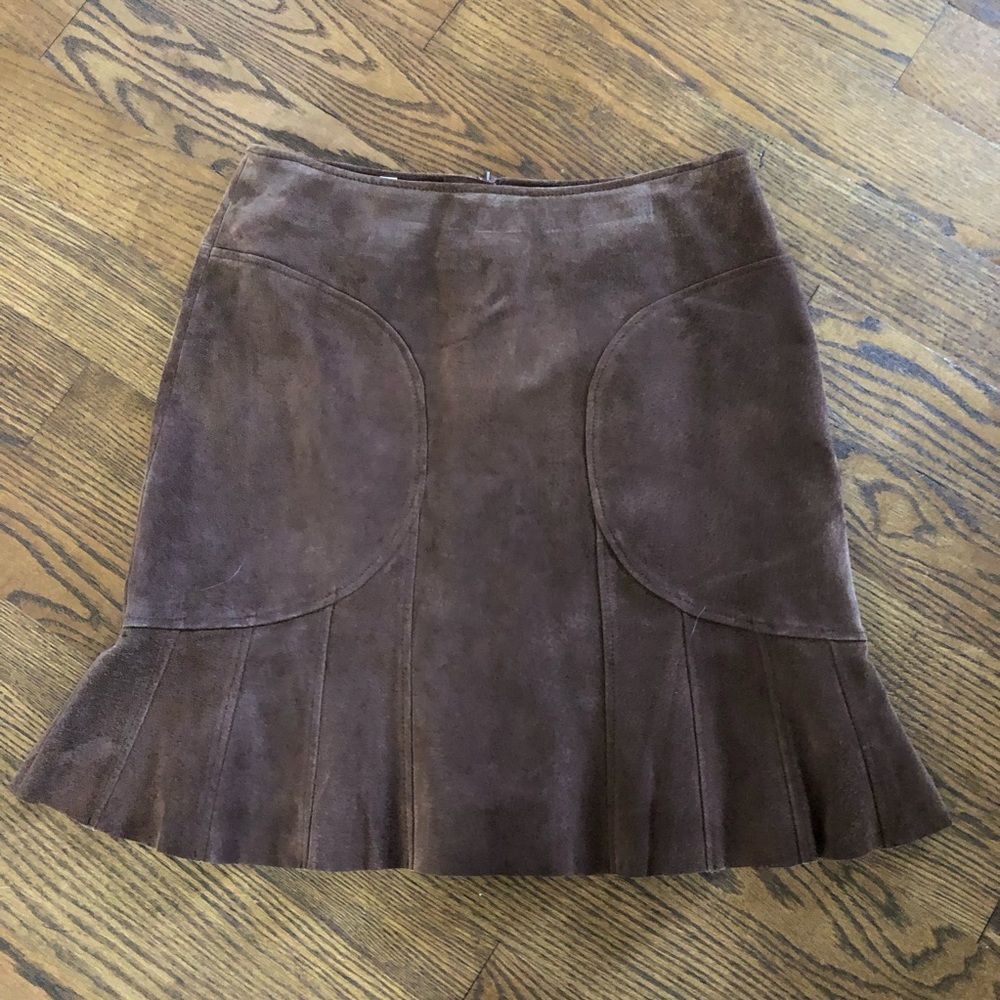 Vintage suede skirt